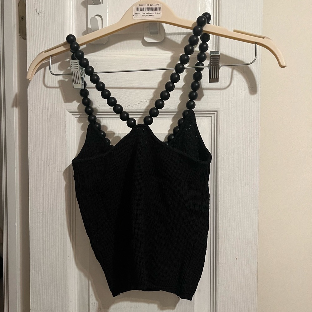Stylish black beaded top